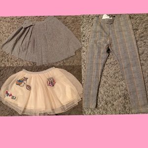 Zara girls 7 skirts leggins